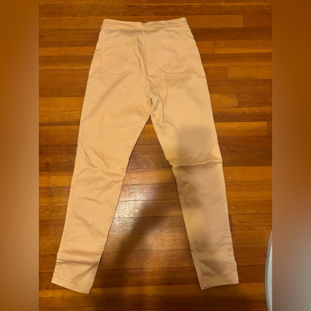Peach/ orange color American Apparell high waist stretch jeans - Picture 2 of 3